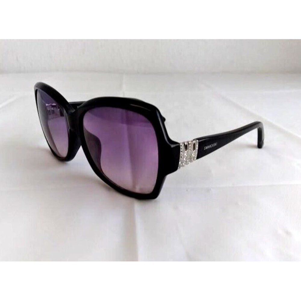 SWAROVSKI SKSK-0113 Fantine Crystal Sunglasses 5814 145 Black Frame radient Lens
